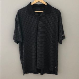 IZOD Black and Grey Stripe Polo Shirt
